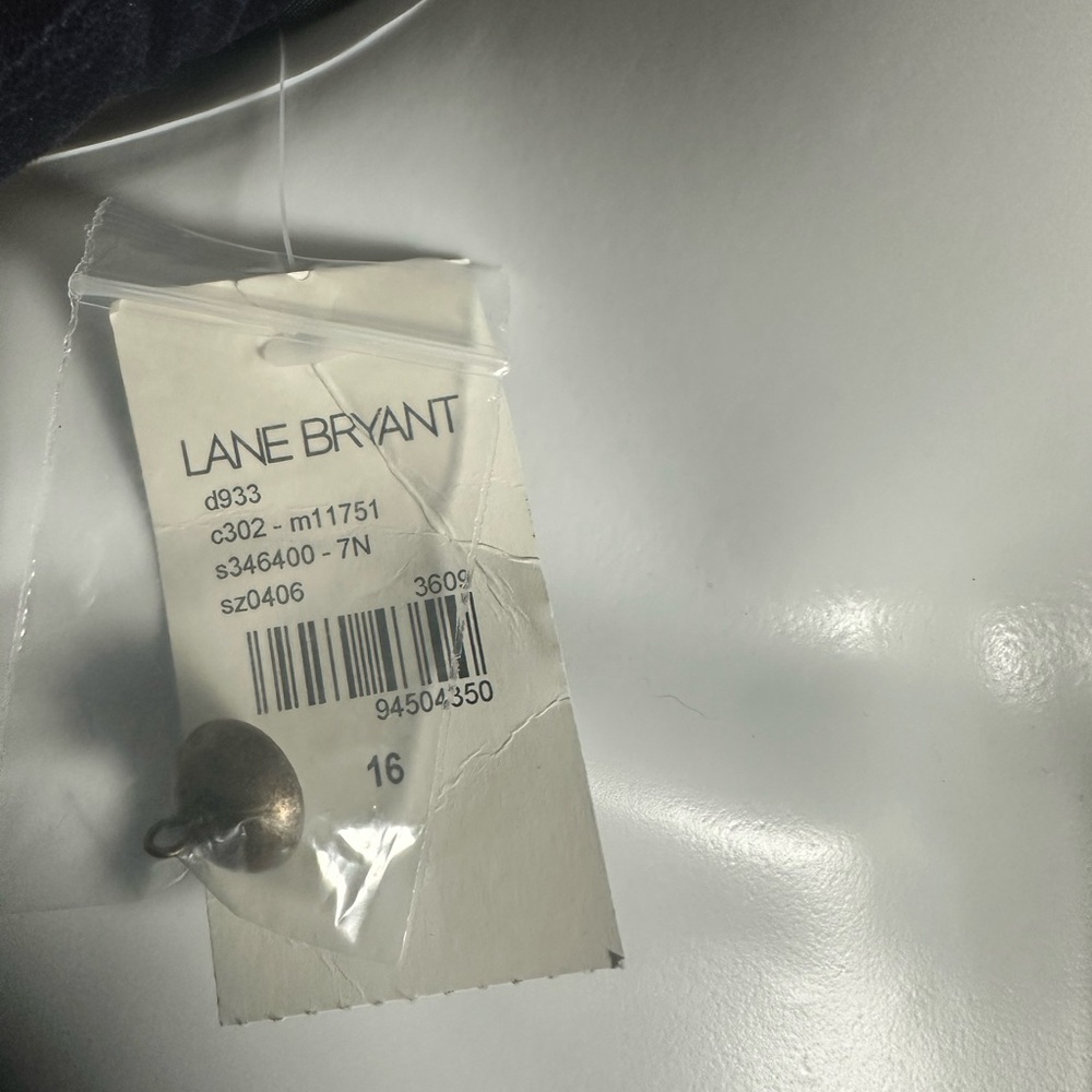 Lane Bryant Navy Blue Velvet Blazer Jacket Silver Button New 16 - Picture 5 of 9